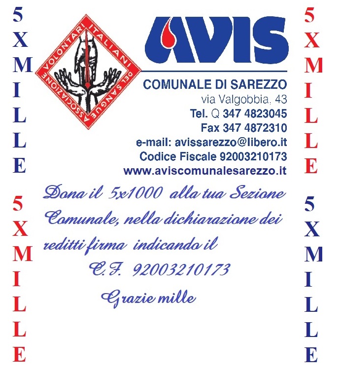 Sostieni AVIS Sarezzo con il tuo 5x1000